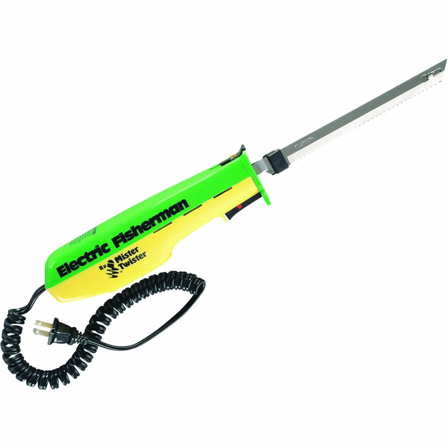 120V Electric Knife in Green/Yellow with Legendary Action and Safety Lock Features