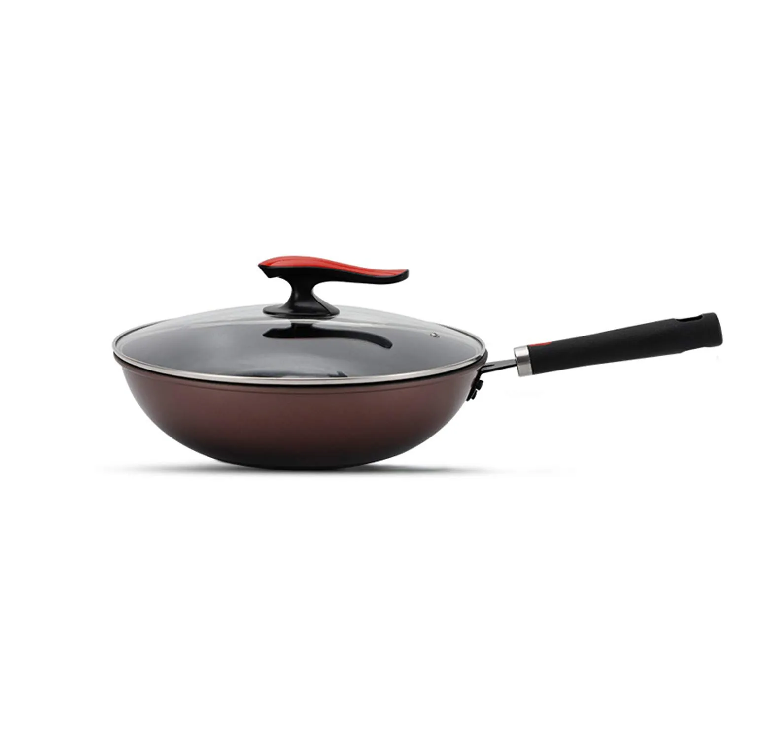 13-Inch Nonstick Stir Fry Pan with Ergonomic Handle, Scratch Resistant, All Stoves Compatible