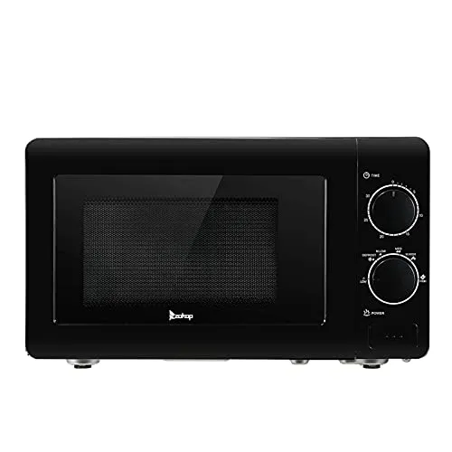 20L Conventional Microwave Oven with Mechanical Knob & 6 Power Levels, Black/White Finish