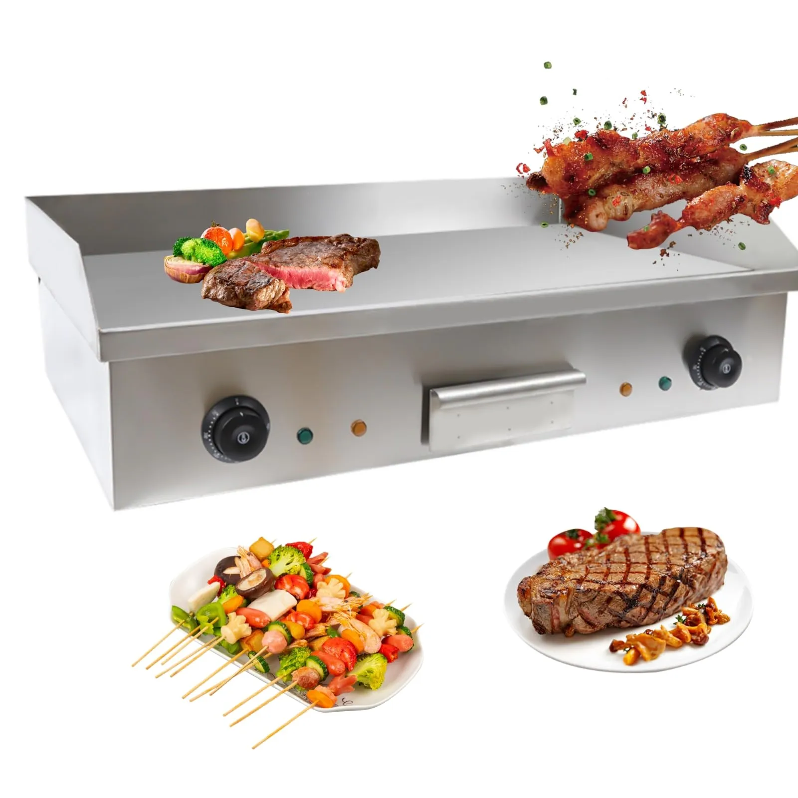 29' Commercial Electric Griddle 4400W Non-Stick Teppanyaki Grill with Adjustable Temperature Control