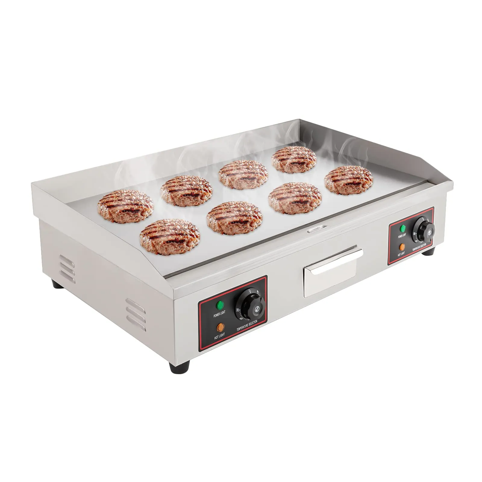 30' Commercial Electric Griddle 3000W Nonstick Stainless Steel BBQ Grill with Adjustable Thermostat