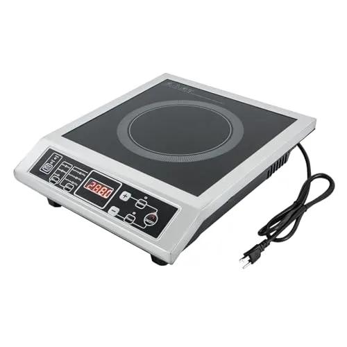 3500W Induction Cooktop, Portable Electric Burner with 8 Power & Temperature Settings, Black