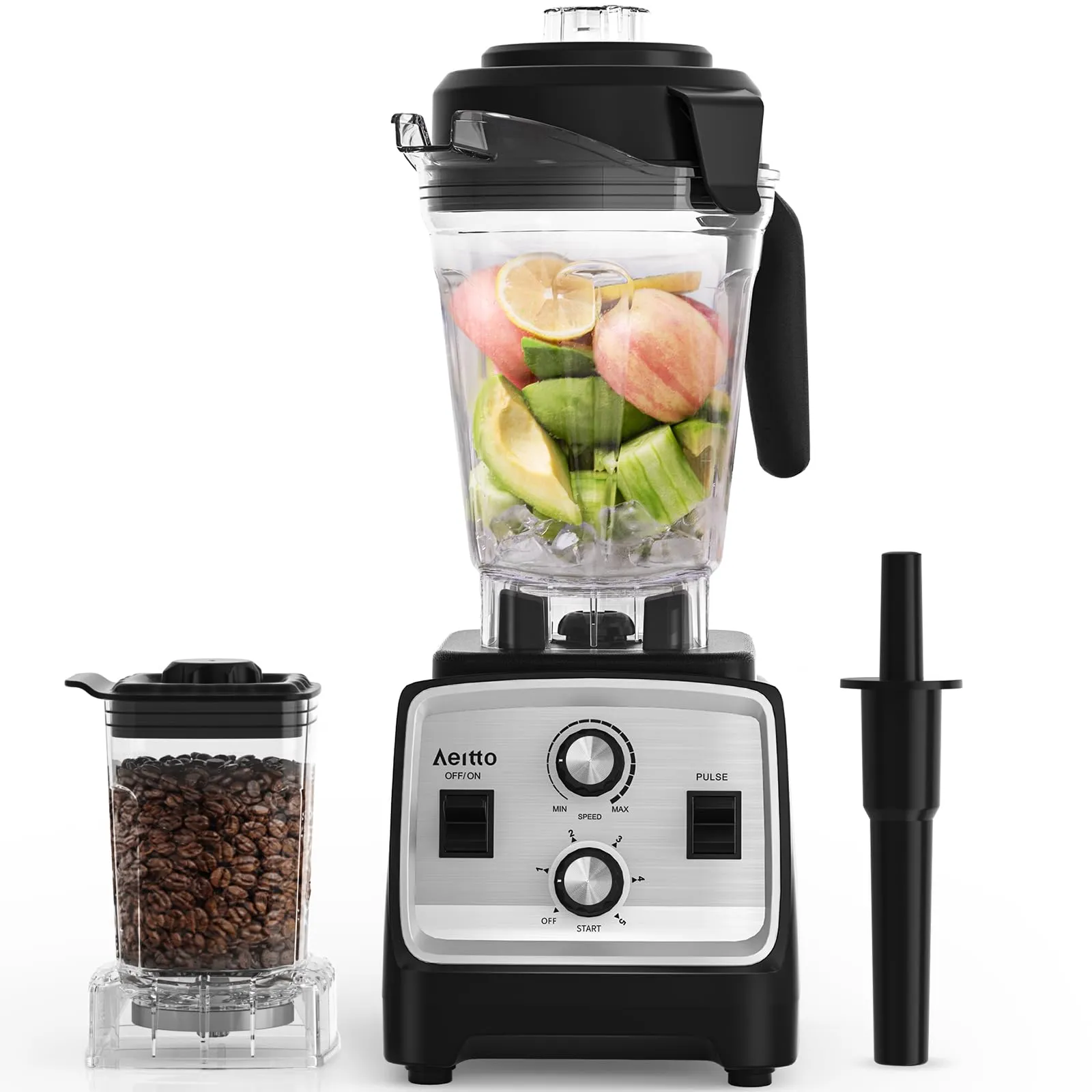 Aeitto 1800W Blender & Grinder Combo, 85 Oz Capacity, BPA-Free, Professional Kitchen Smoothies