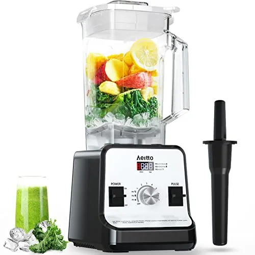 Aeitto Professional Blender 1500W, 68 Oz Capacity, Ice Crush & Smoothie Maker - Silver