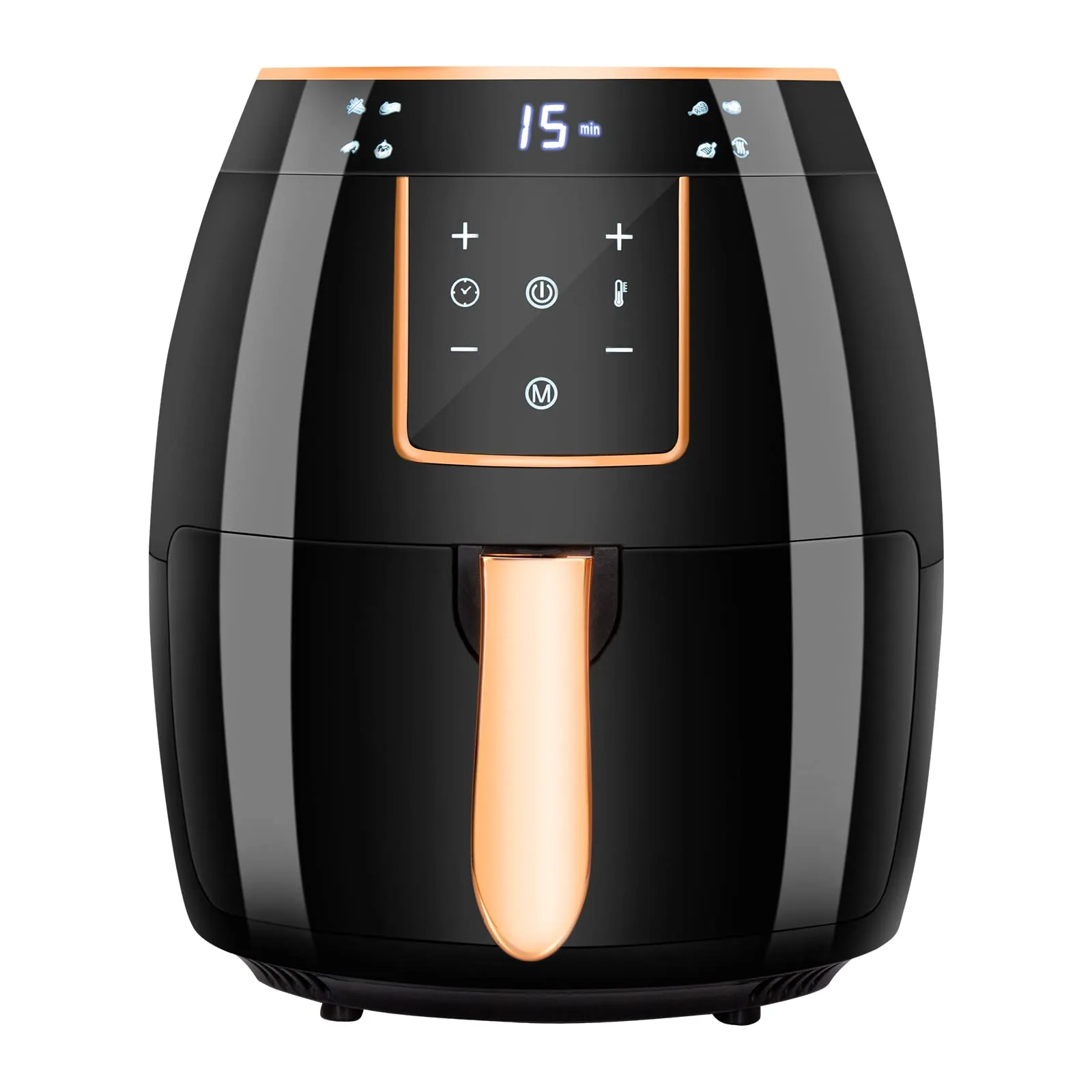 Air Fryer 5.8QT with Digital Touch Screen, Temperature Control, Non-stick Basket, Free Recipes