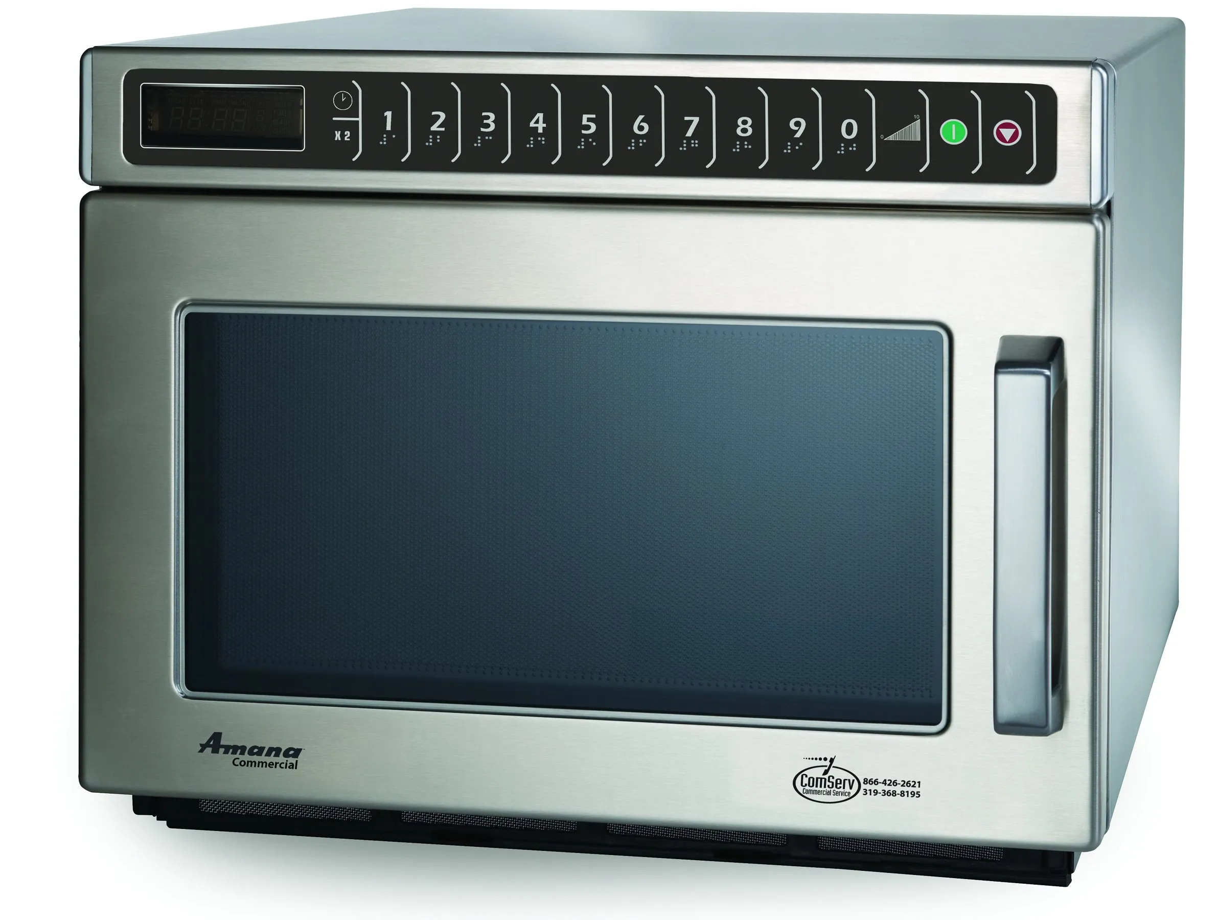 Amana Commercial HDC12A2 Heavy-Duty 1200W Stainless Steel Microwave Oven for Commercial Use