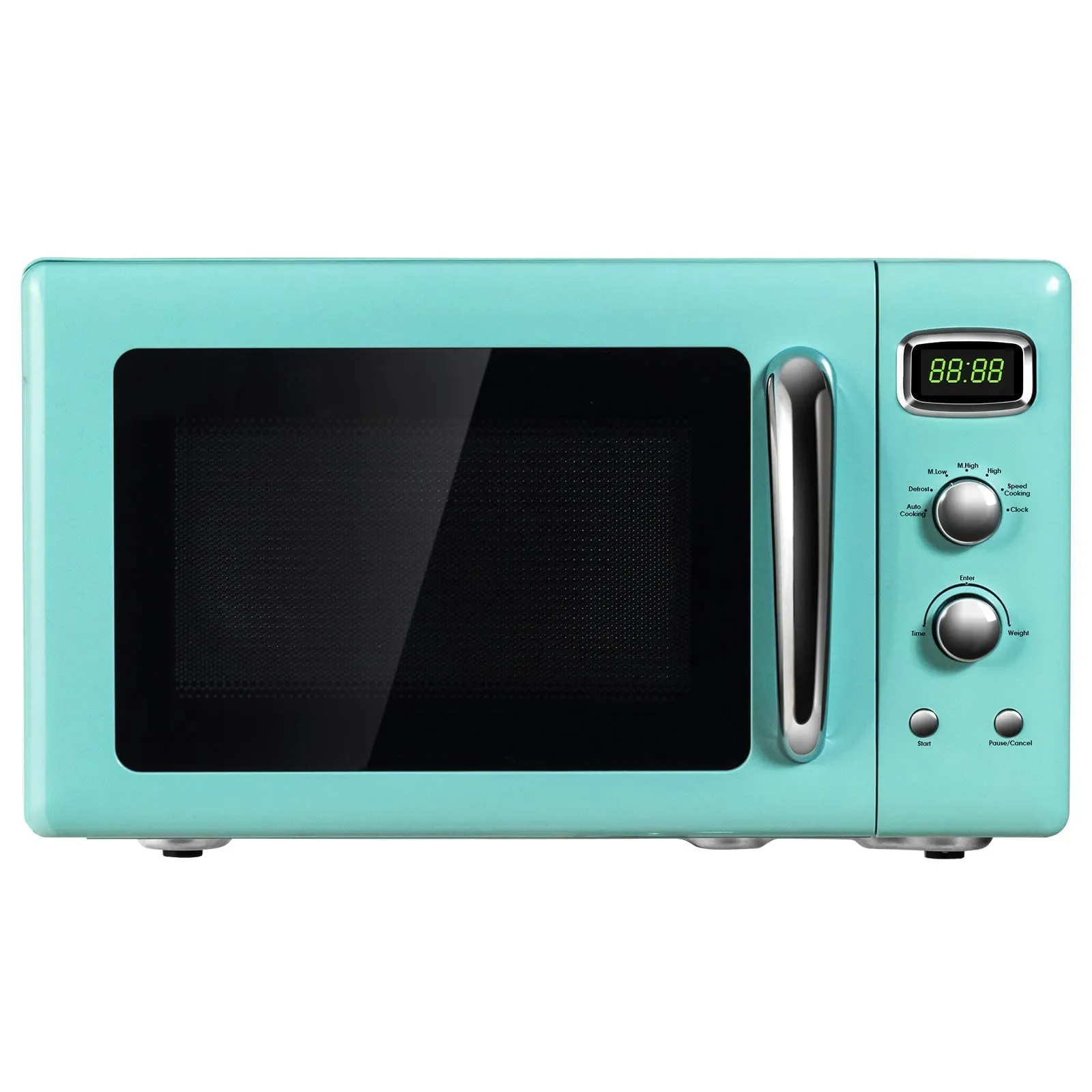 ARLIME Retro Microwave 900W 0.9Cu.Ft with Defrost Auto Cooking LED Display Child Lock