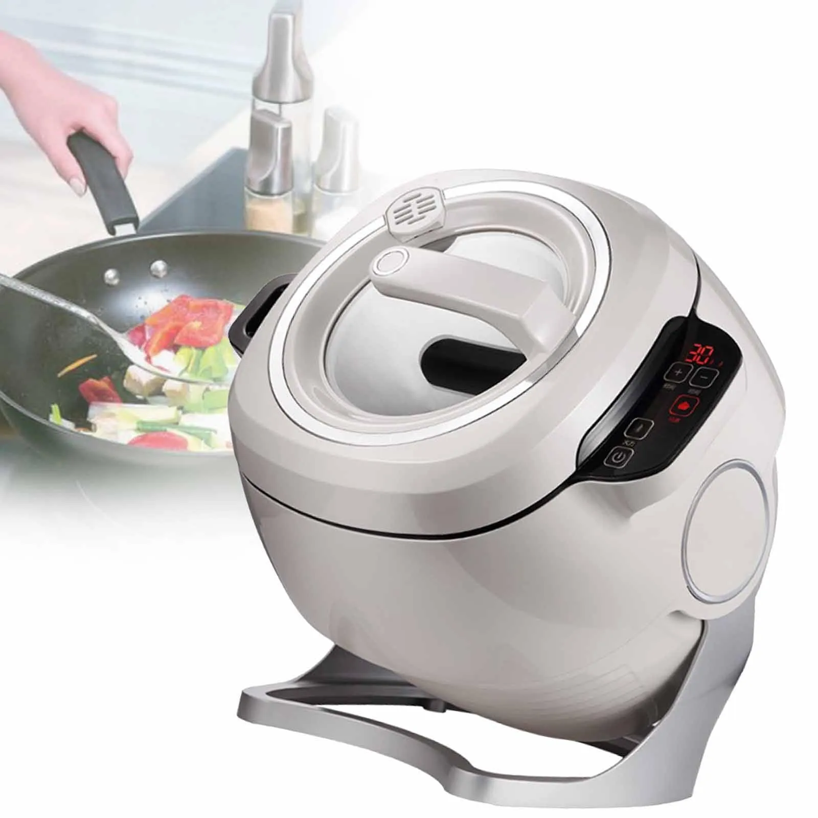 Automatic Cooking Machine 220V - Intelligent Multi-functional Electric Meal Cooker with 6L Capacity