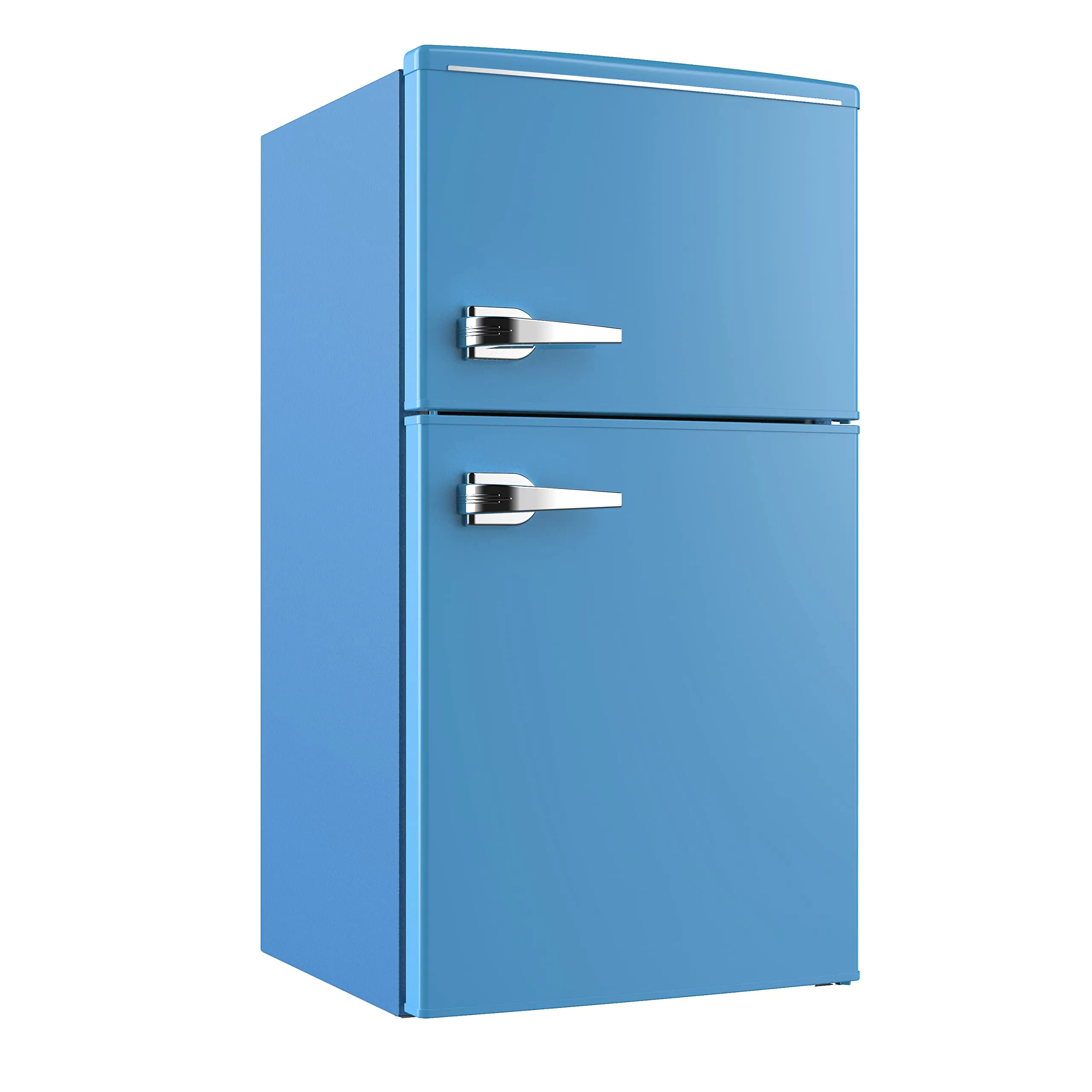 Avanti Mini Fridge with Freezer, 3 Cu. Ft. Retro Design, Adjustable Temperature, Blue