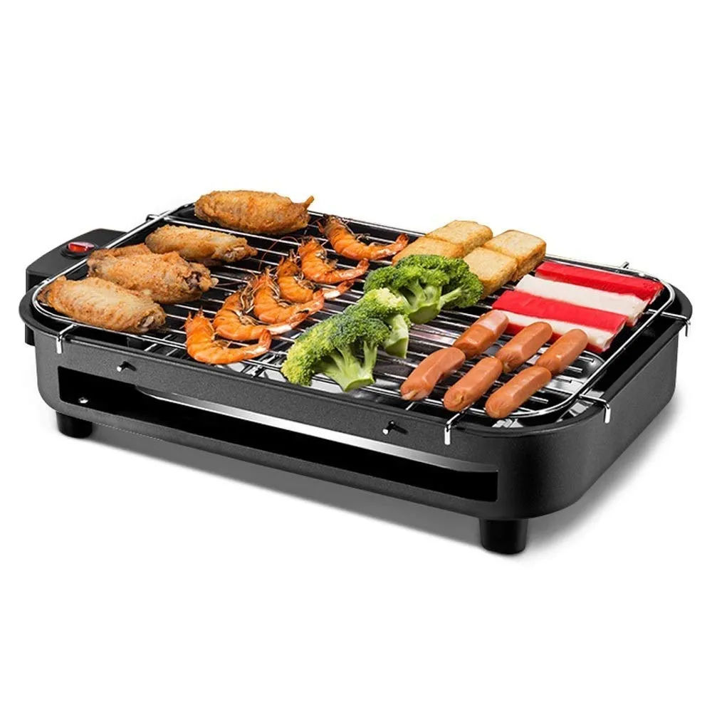 Barbecue Grill Smokeless Teppanyaki - 2000W Electric Grill for 8-Person Family Gatherings