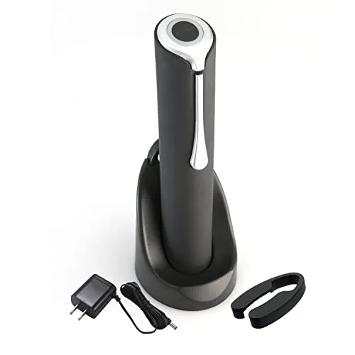 Berghoff Geminis Electric Wine Opener 11.25' Ergonomic Design, Foil Cutter & Charging Base