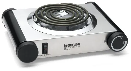 Better Chef Stainless Steel Countertop Burner with Adjustable Temperature Control