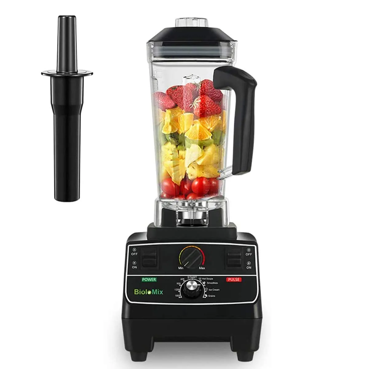 BioloMix Professional Countertop Blender with 68oz BPA Free Pitcher, Smart Timer & 2200W Power