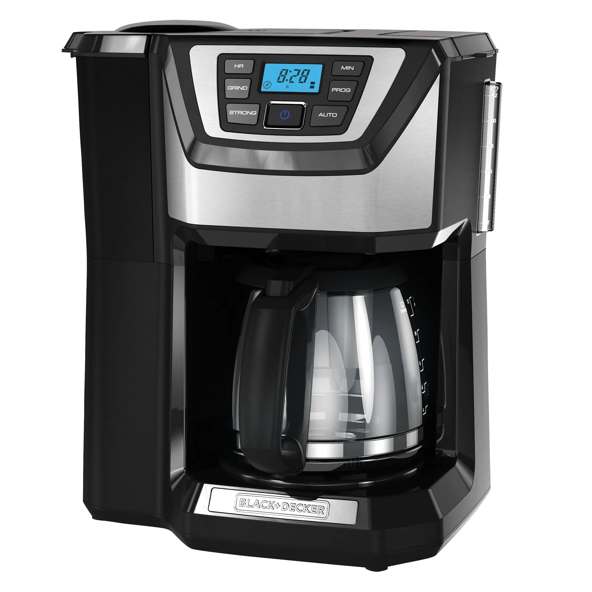 BLACK+DECKER 12-Cup Mill and Brew Coffee Maker with Built-in Grinder and Programmable Features