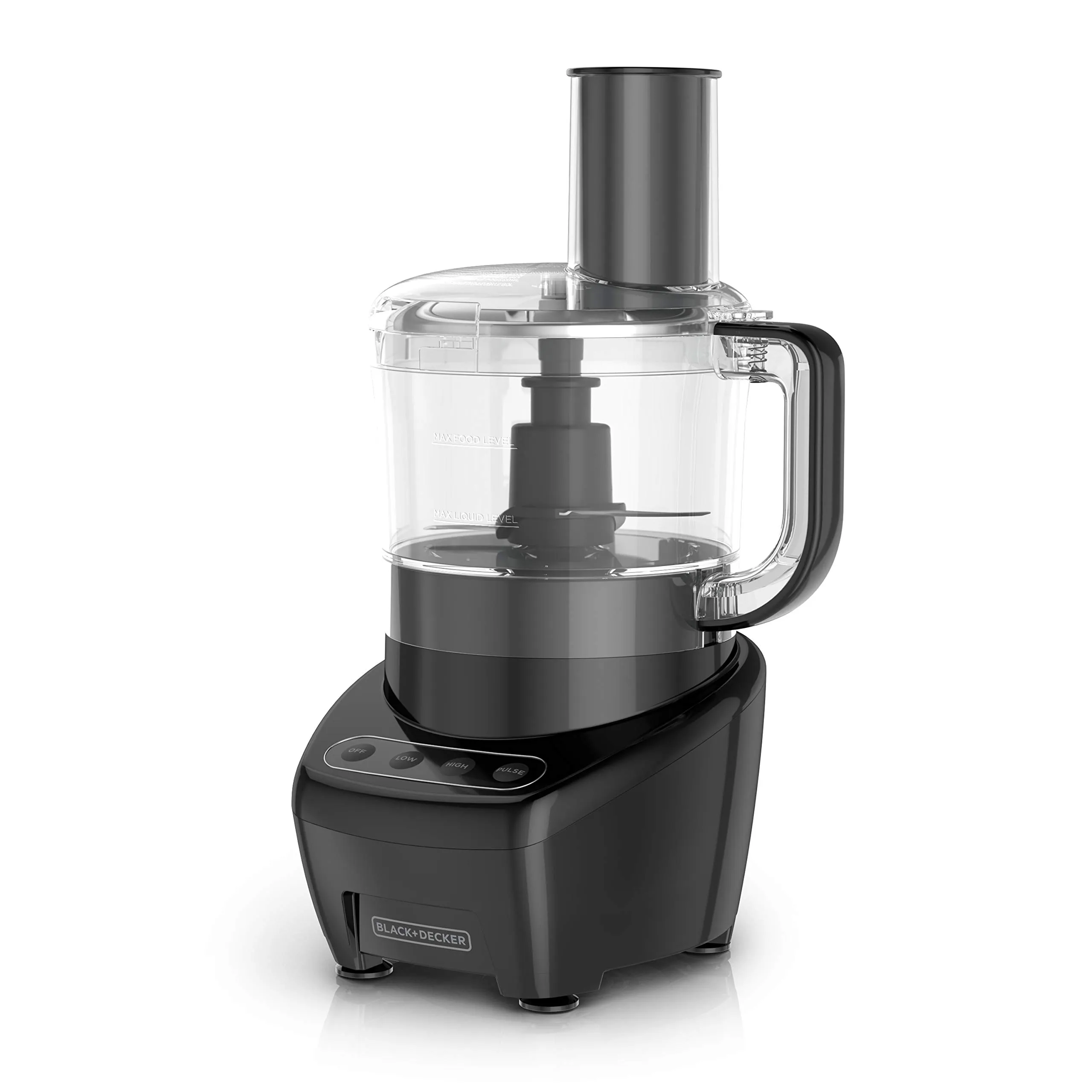 BLACK+DECKER 3-in-1 Easy Assembly 8-Cup Food Processor, Powerful 450W Motor, Black