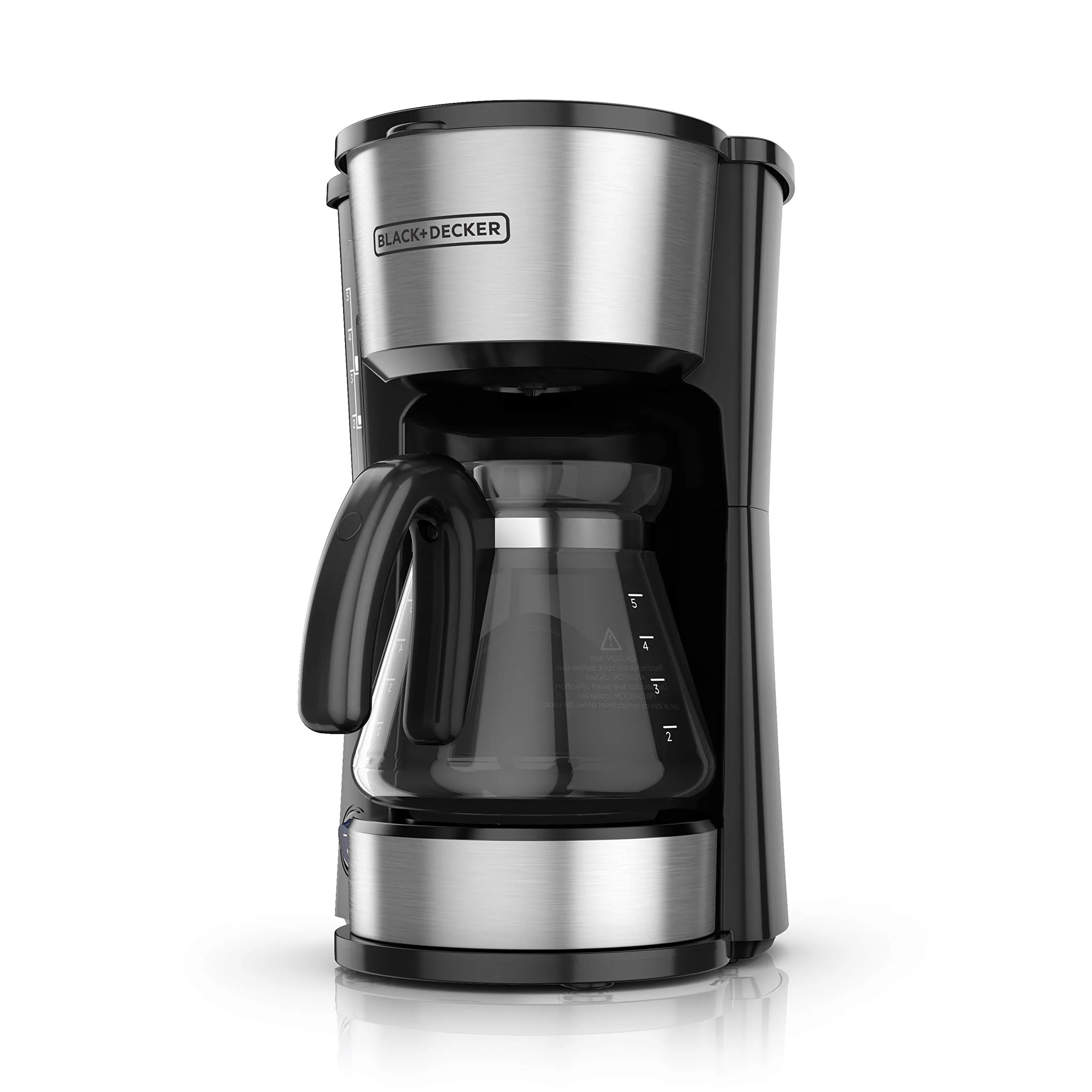 BLACK+DECKER CM0755S 4-in-1 5-Cup Coffee Station Coffeemaker, Stainless Steel, Travel Mug Included