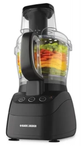 BLACK+DECKER FP2500B PowerPro 10-Cup Food Processor with Wide-Mouth Feed Chute, Black