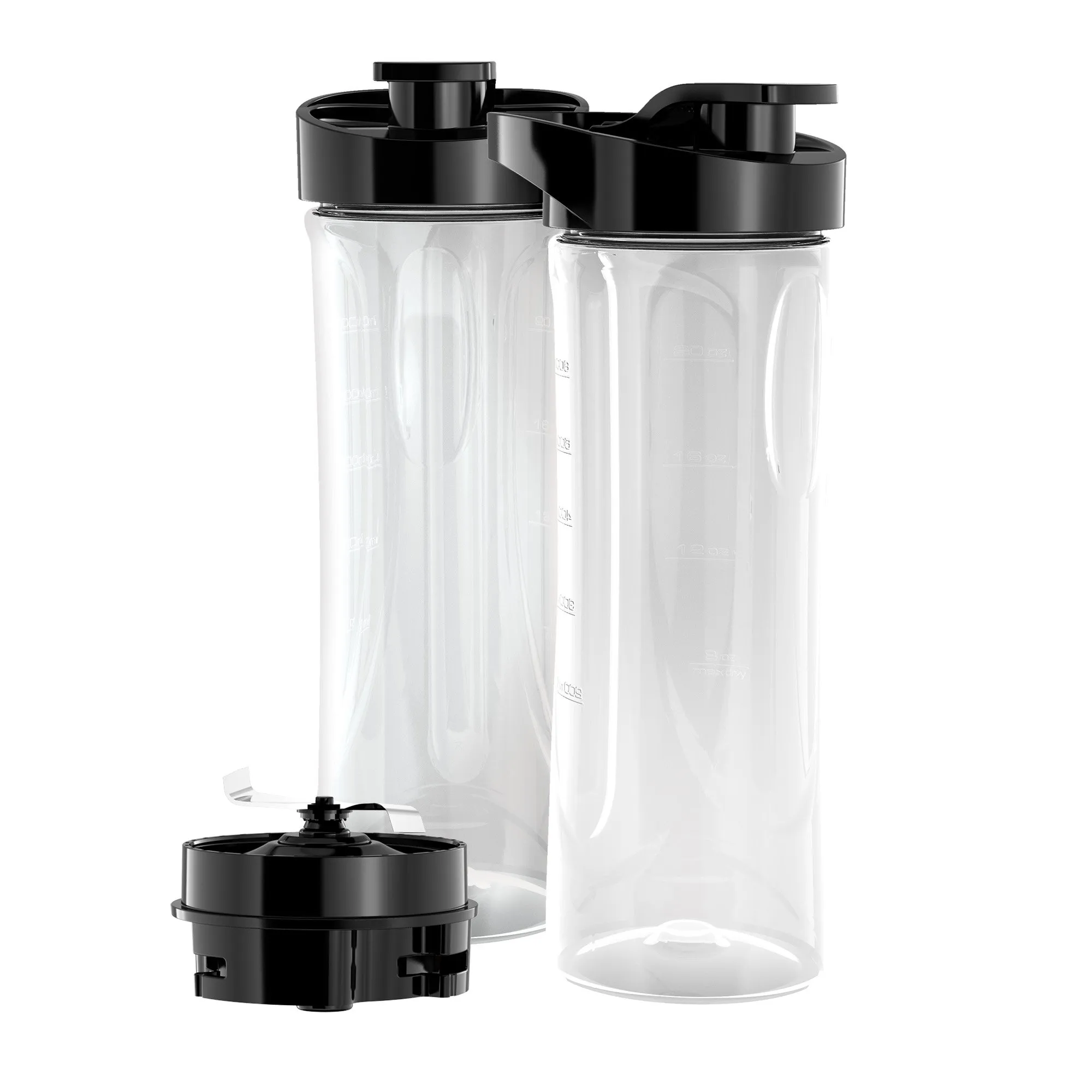 BLACK+DECKER FusionBlade 20oz Personal Blender Jars Set of 2 BPA-Free with Travel Lids