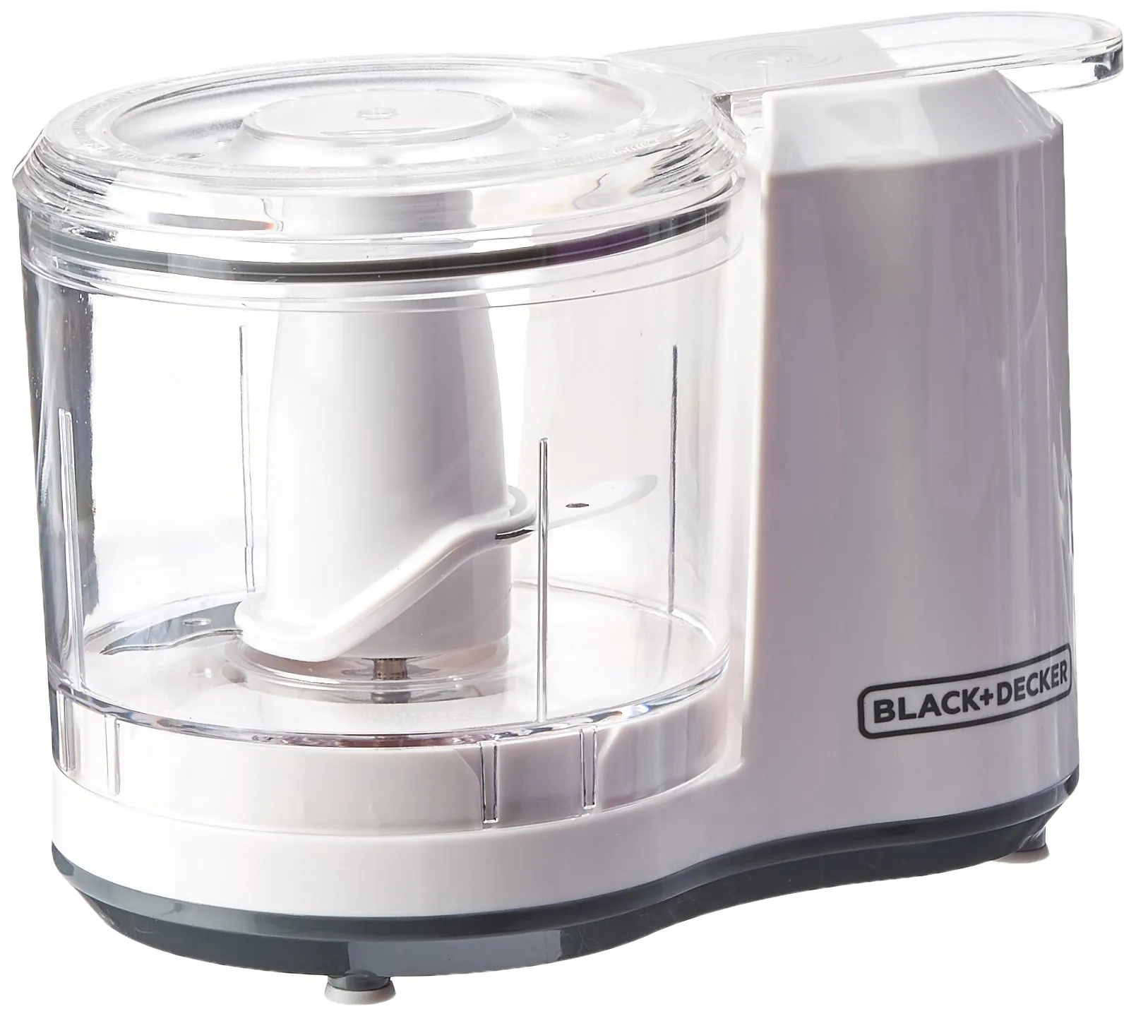 BLACK+DECKER HC150W Electric Food Chopper, 1.5-Cup Capacity, White, Stainless Steel Blades