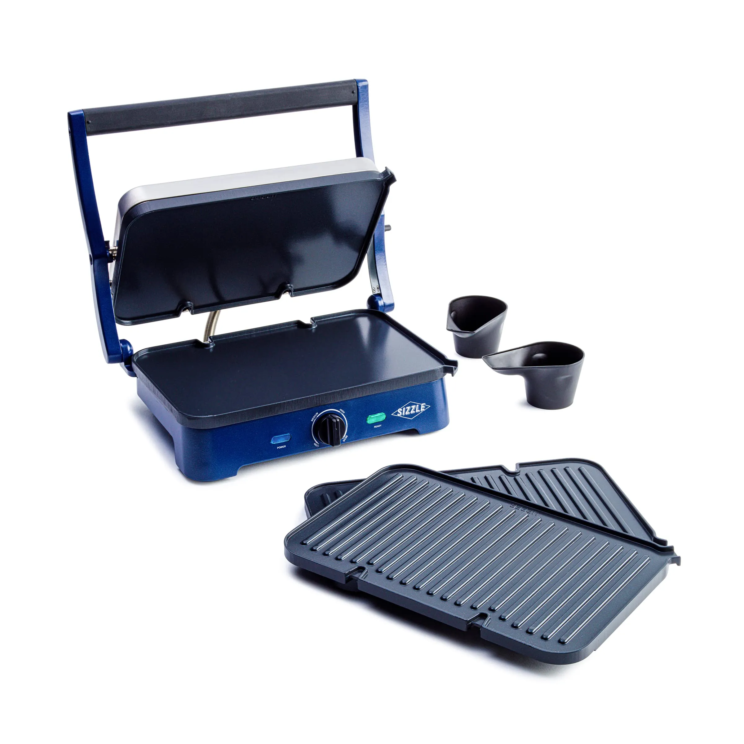 Blue Diamond Electric Contact Griddle, Nonstick & Dishwasher Safe, Adjustable Temp, Healthy Cooking