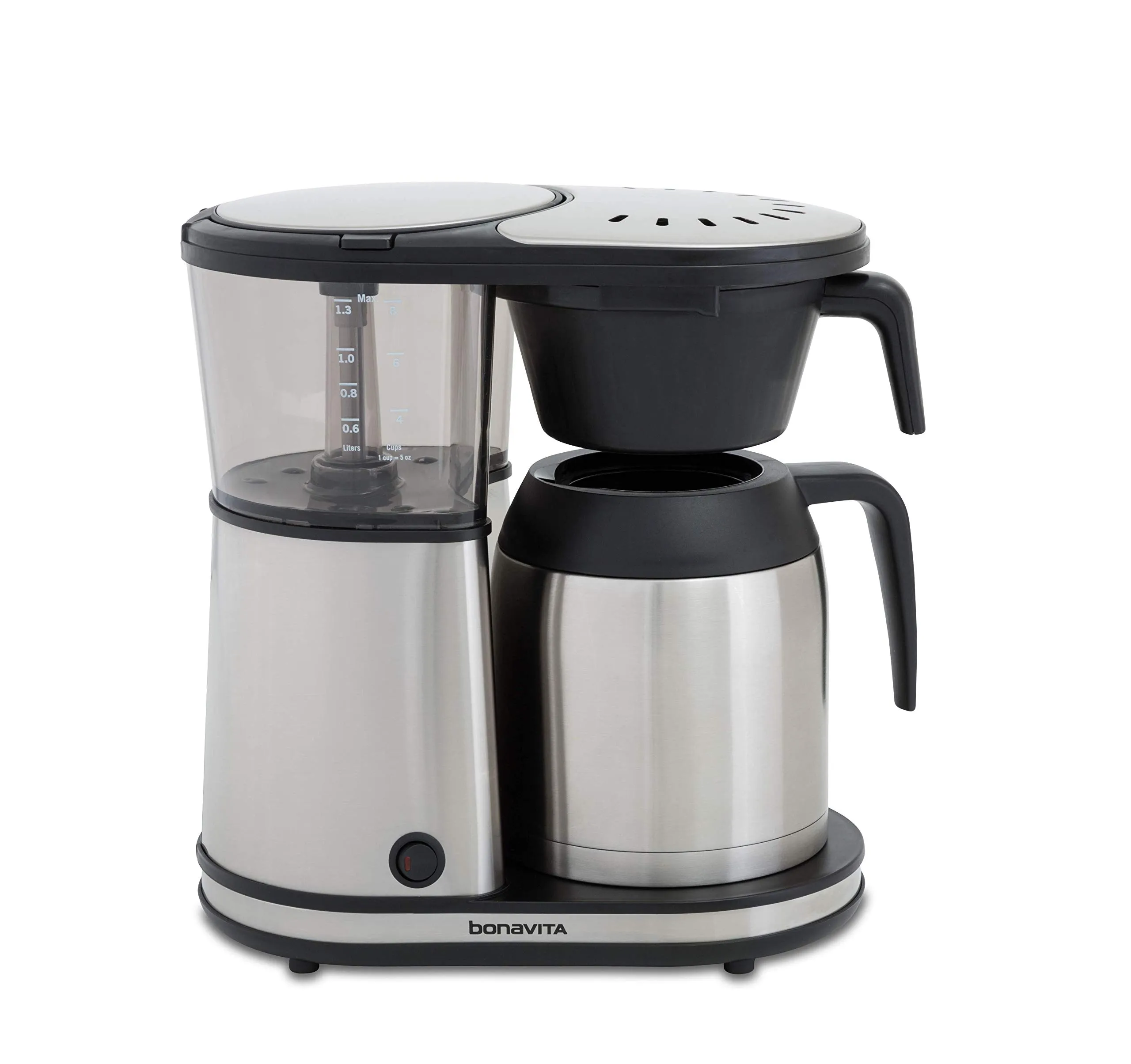 Bonavita Connoisseur 8-Cup One-Touch Coffee Maker, Stainless Steel Thermal Carafe, BV1901TS