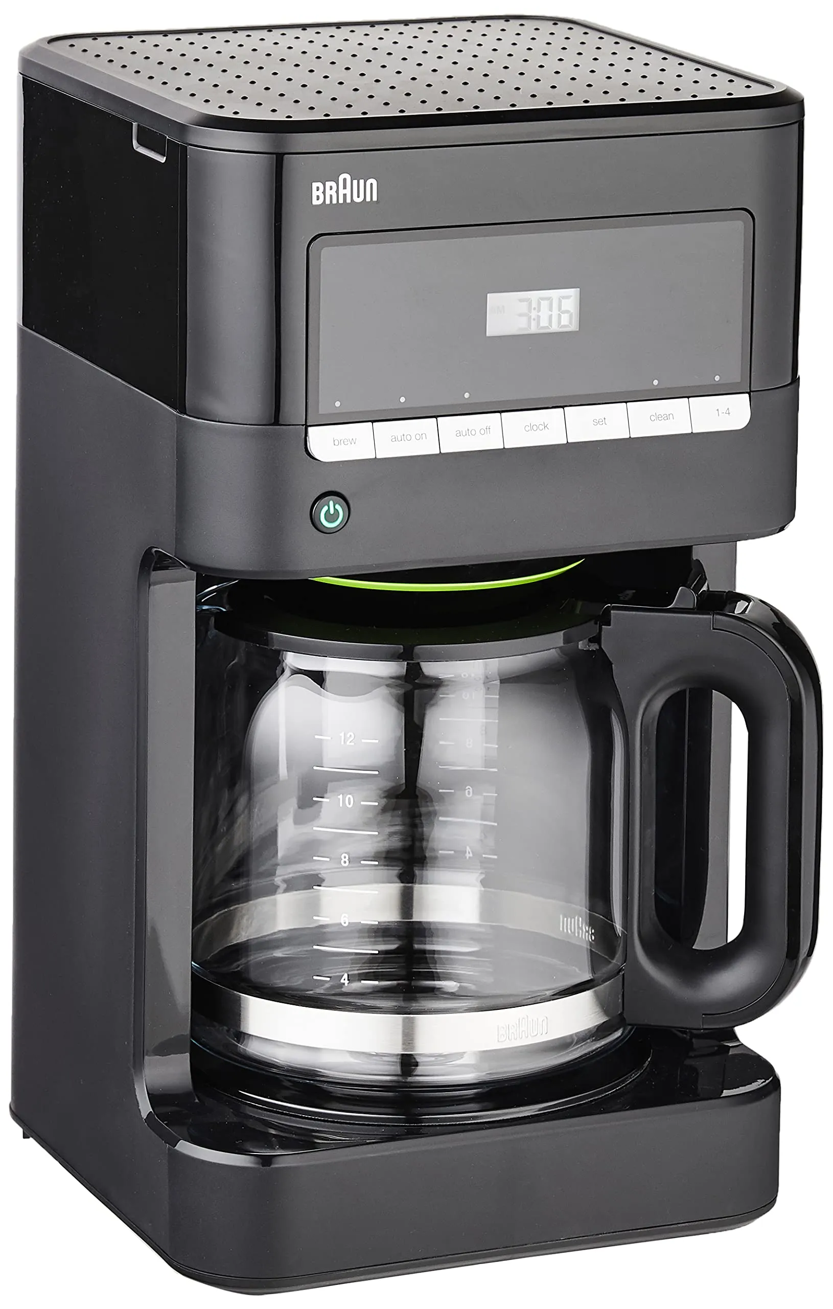 Braun KF7000BK Brew Sense 12-Cup Drip Coffee Maker - Programmable, Black Finish