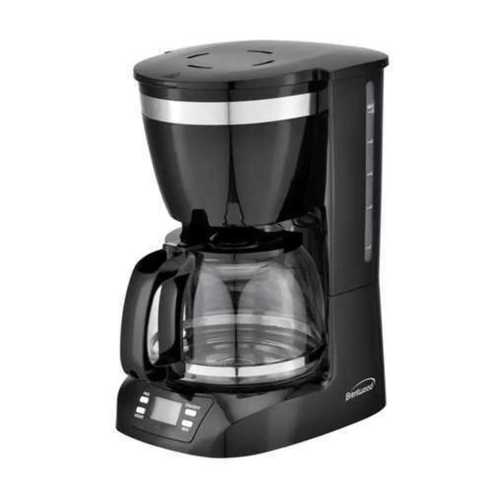 Brentwood 10-Cup Digital Coffee Maker (Black) with Programmable Timer & Auto Shut Off