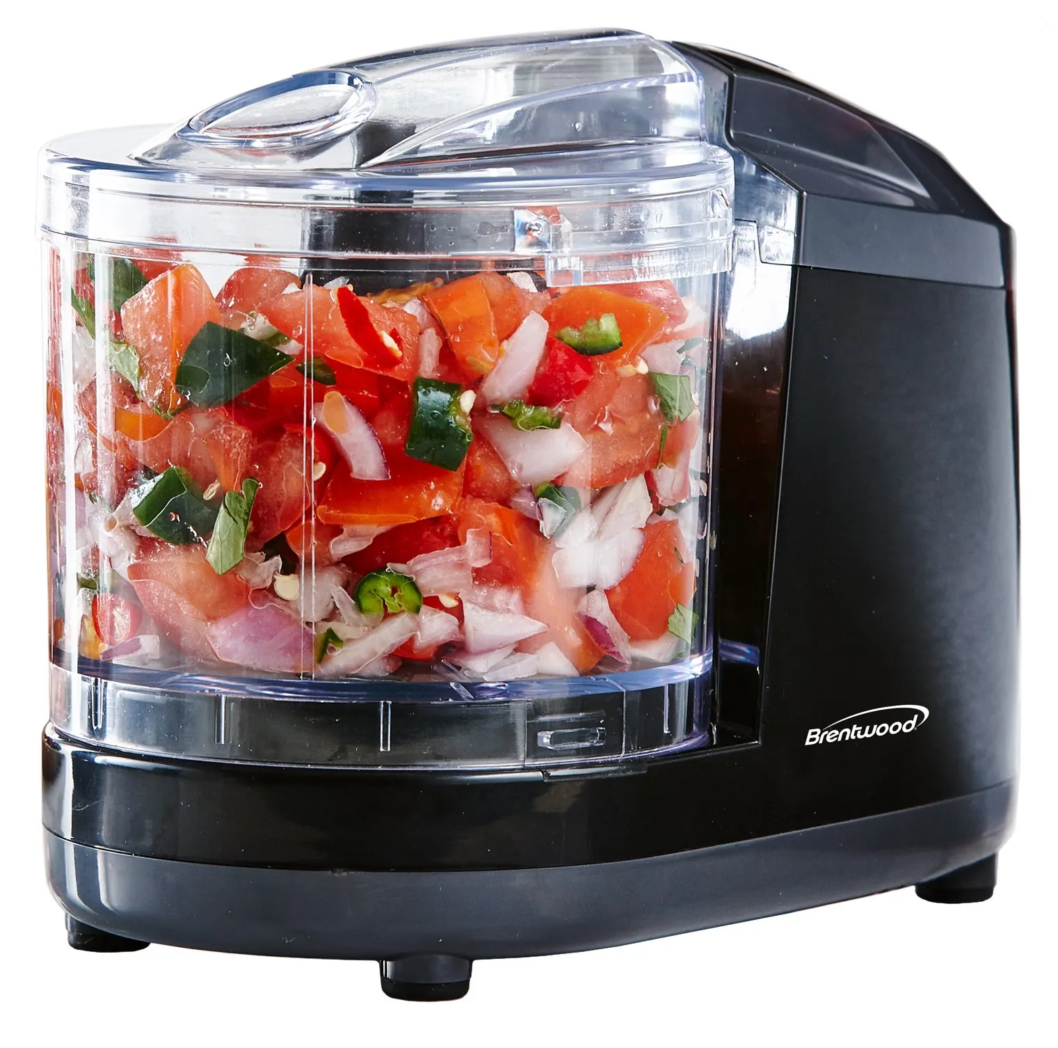 Brentwood Appliances MC-108B Mini Chopper, Black - One-Touch Operation, BPA-Free, Dishwasher Safe