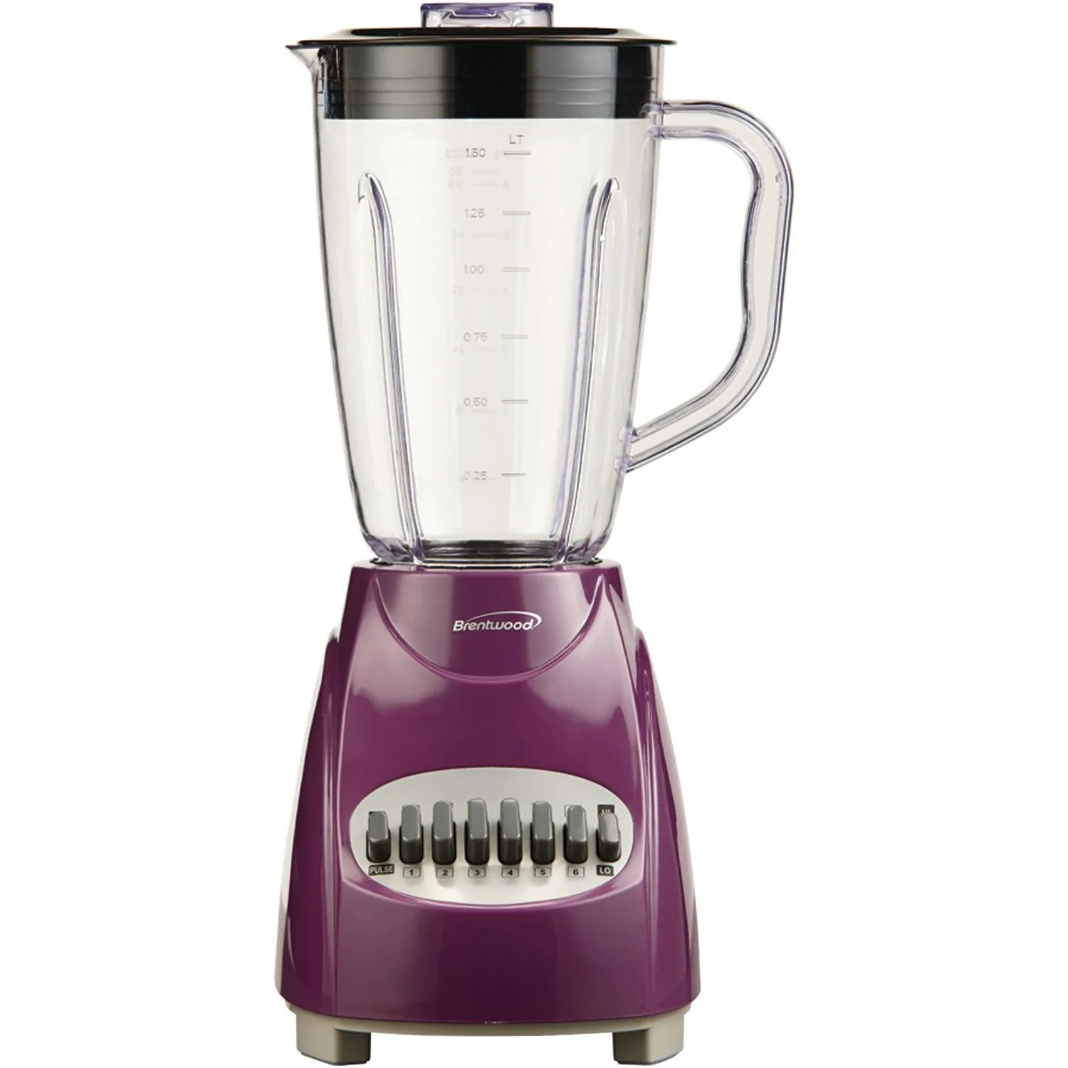 Brentwood JB-220PR 12-Speed + Pulse Blender, 50 oz BPA Free Jar, Purple, Durable Plastic