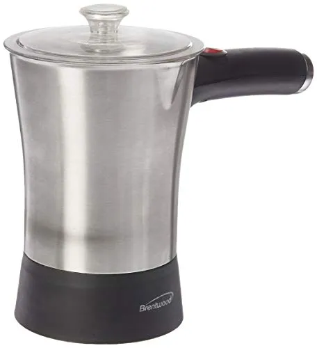 Brentwood TS-117S Electric Turkish Coffee Maker, 4-Cup, Stainless Steel/Black - Brew Delicious Coffee