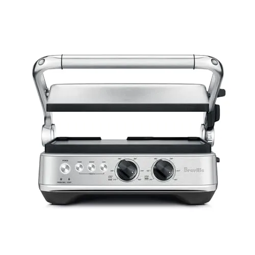 Breville Sear & Press Grill BGR700BSS, Medium Brushed Stainless Steel with One-Touch Presets