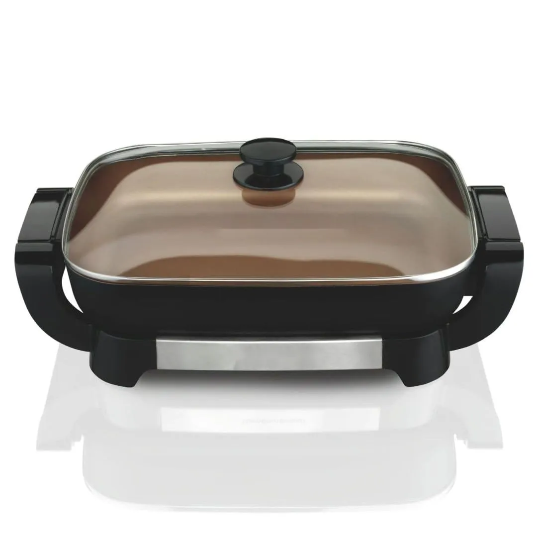 Ceramic Skillet Black Non-stick Surface 12'x15' with Durathon Coating & Adjustable Temperature