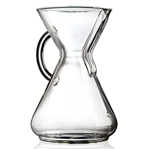 Chemex 10-Cup Pour-Over Glass Coffeemaker with Glass Handle - Elegant Design & Quality