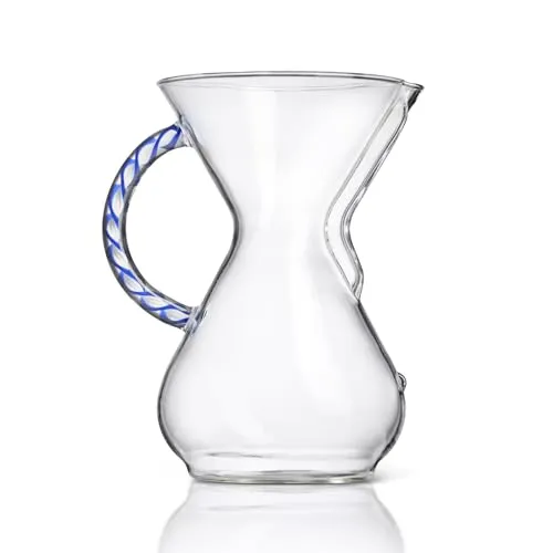 Chemex 6-Cup Pour-Over Coffeemaker with Twisted Glass Handle - Elegant Borosilicate Design