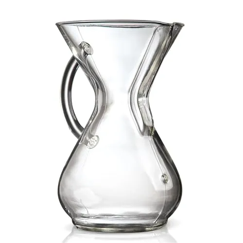 Chemex 6-Cup Pour-Over Glass Coffeemaker - Elegant Design, Borosilicate Glass, Perfect Brew