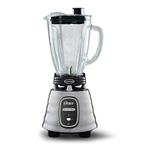 Classic Oster Reversible Chrome Blender with Glass Jar BLSTBESTE013 - Durable & Stylish Design