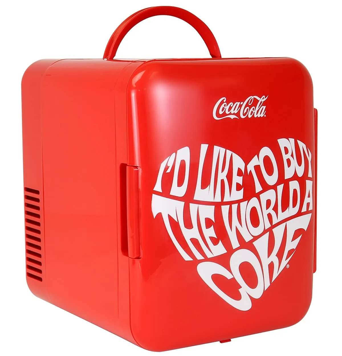 Coca-Cola 1971 Series Portable Mini Fridge Cooler/Warmer, 4L Capacity, Retro Design, 12V/240V