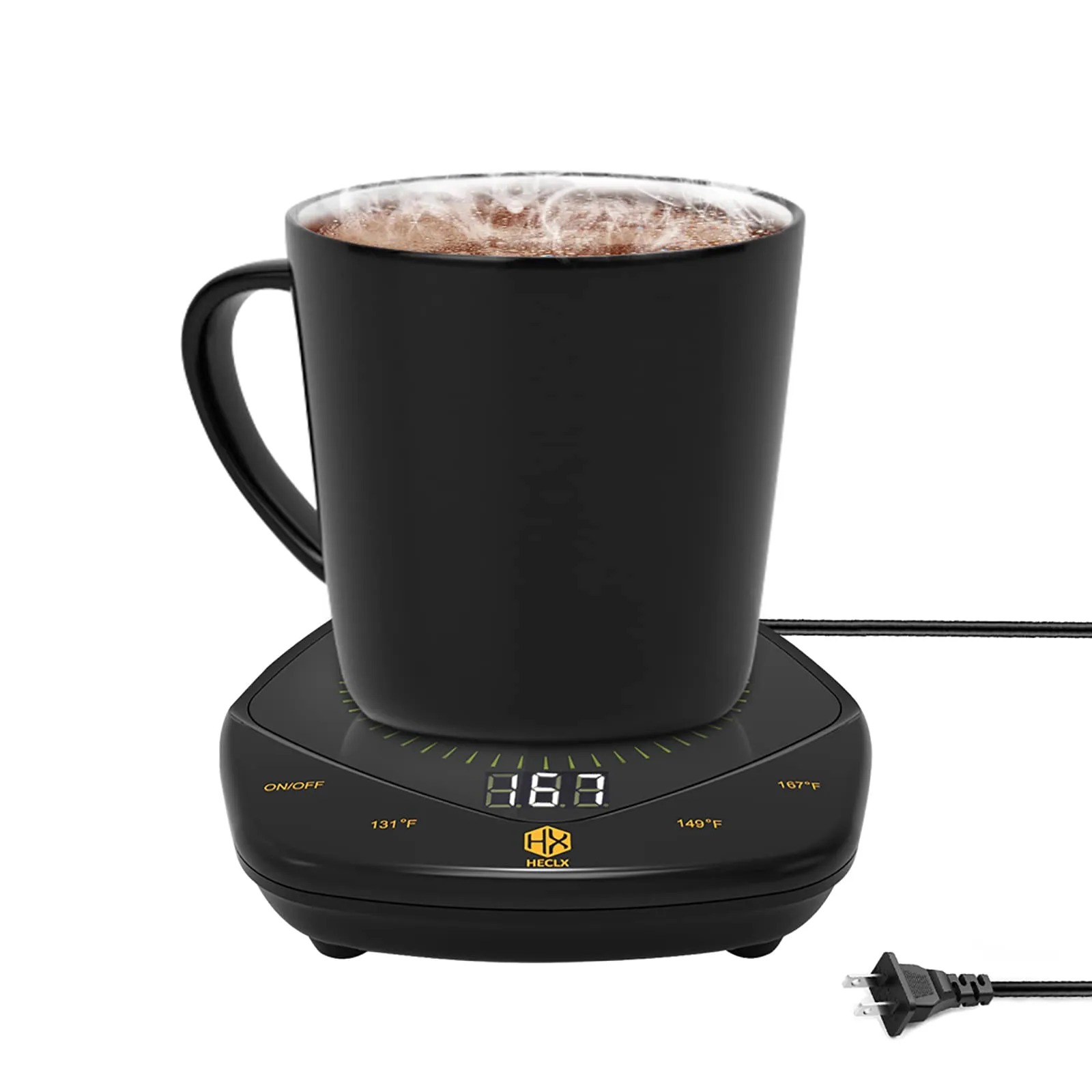 Coffee Mug Warmer with Auto Shut Off, Temperature-Controlled Electric Cup Warmer, Black 12oz