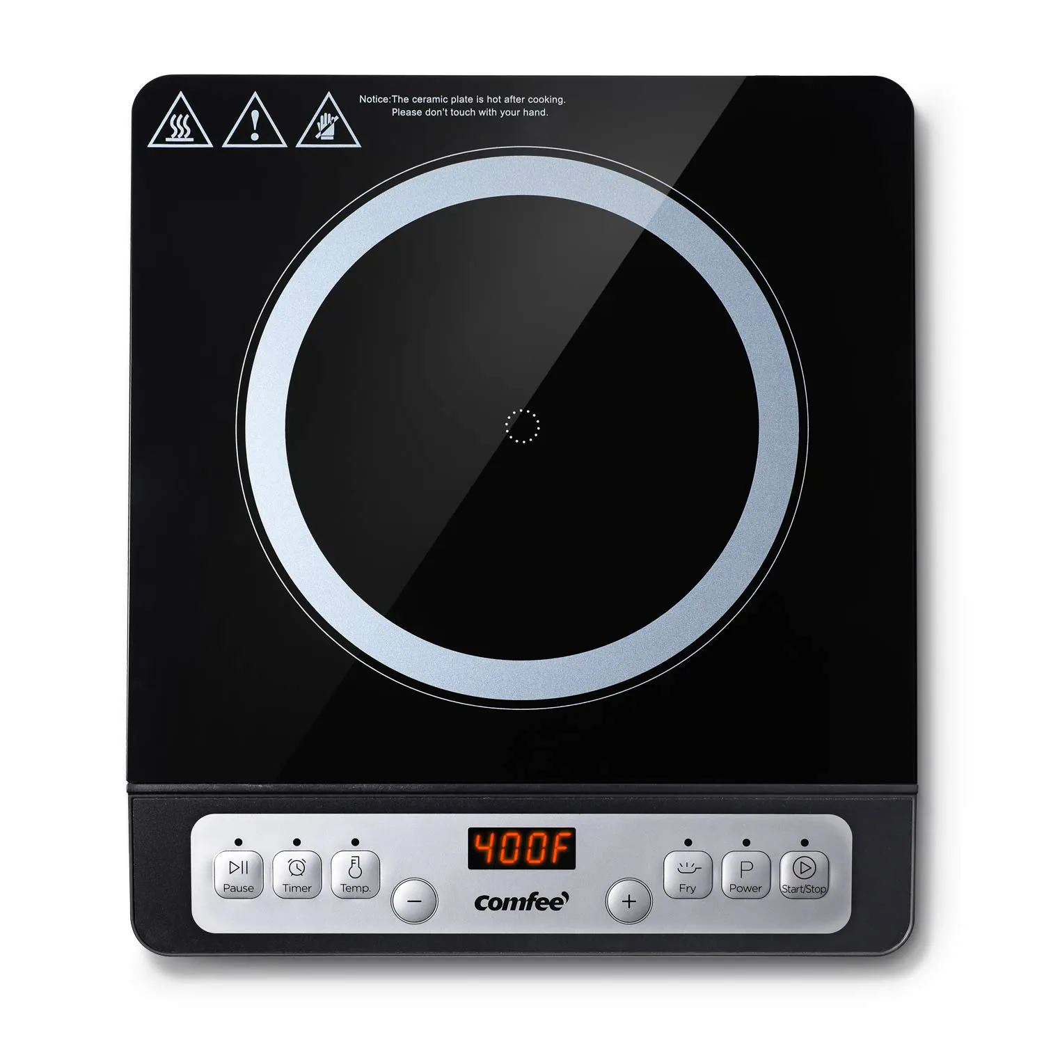 COMFEE’ 1800W Digital Induction Cooktop with 8 Power Settings, Compact Design, Energy-Efficient