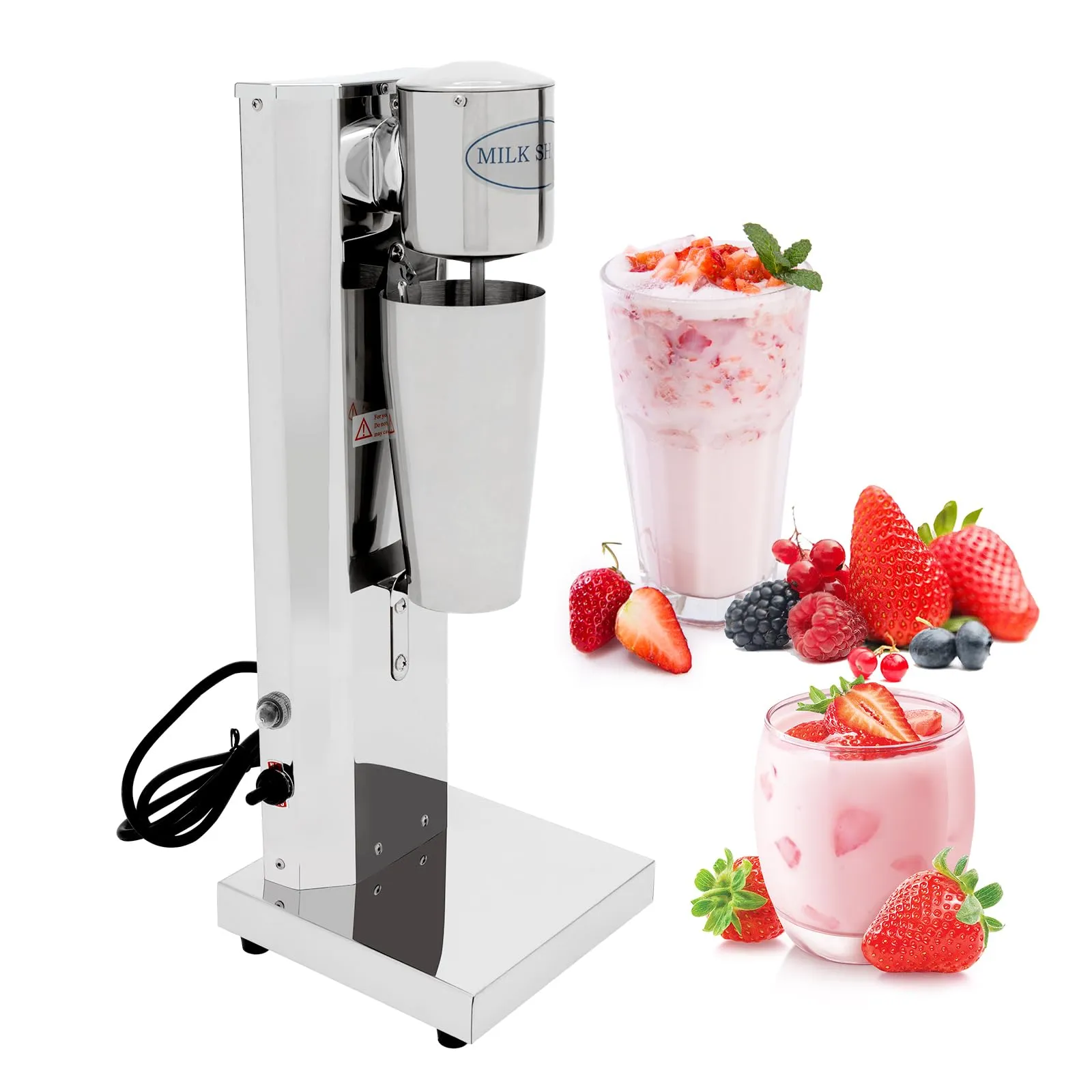 Commercial Electric Milkshake Maker - Stainless Steel Blender for Smoothies, 650ml, 18000RPM