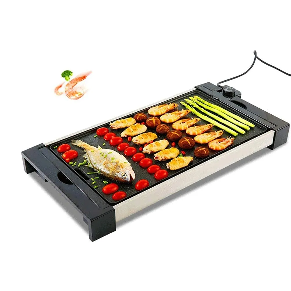 Commercial Stainless Steel Electric Griddle 24' Countertop Grill for Eggs, Bacon & Sausages