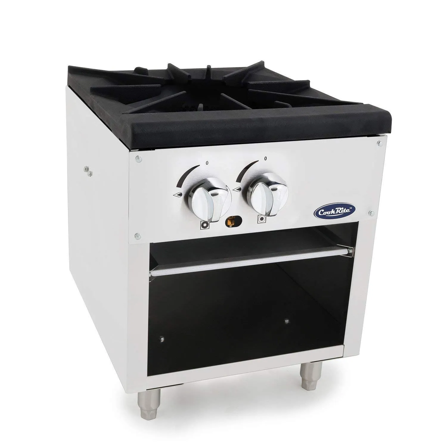 CookRite ATSP-18-1 Single Stock Pot Stove Natural Gas 80,000 BTU Stainless Steel Countertop