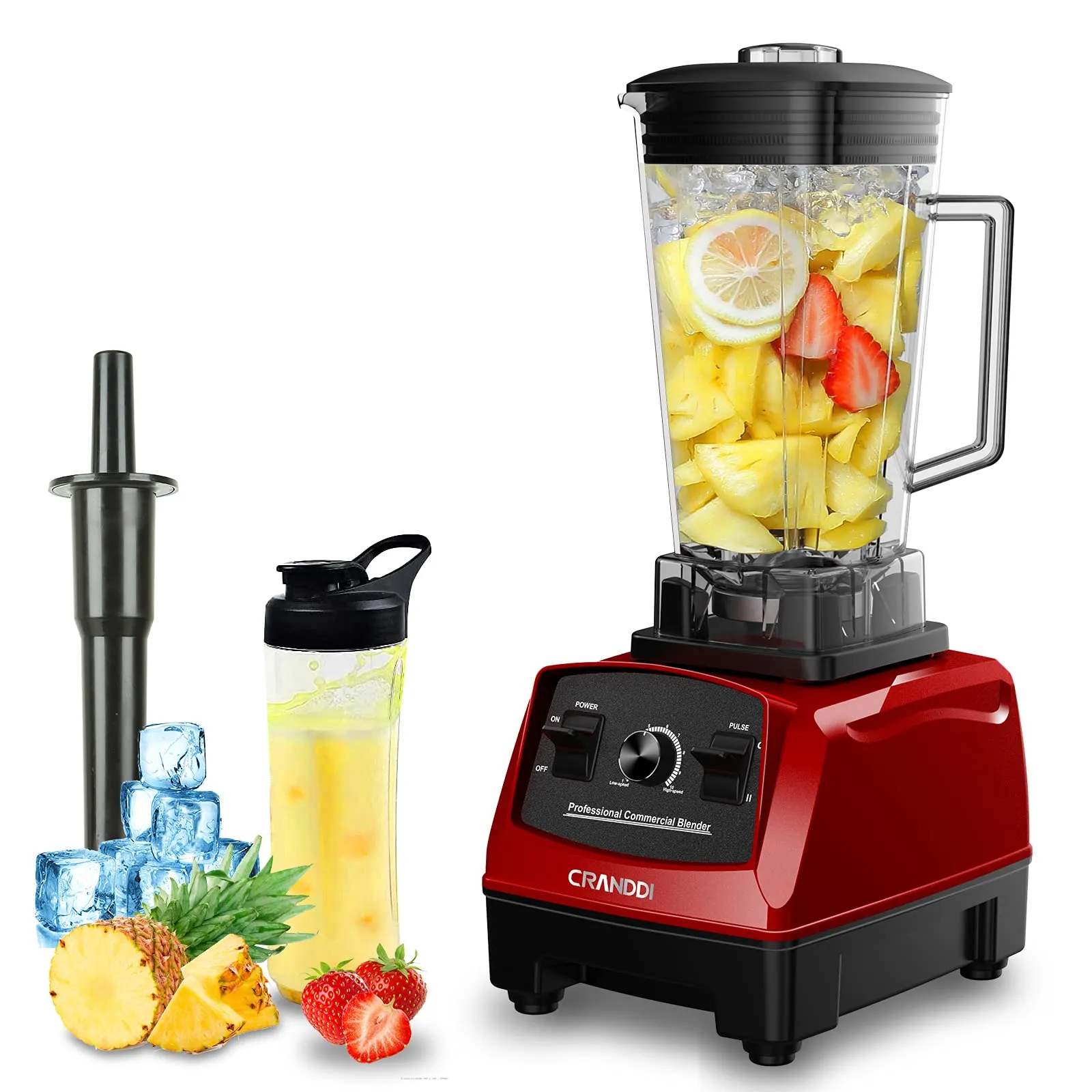 CRANDDI 1500W Professional Blender with 70oz Capacity, Self-Cleaning, Perfect for Smoothies