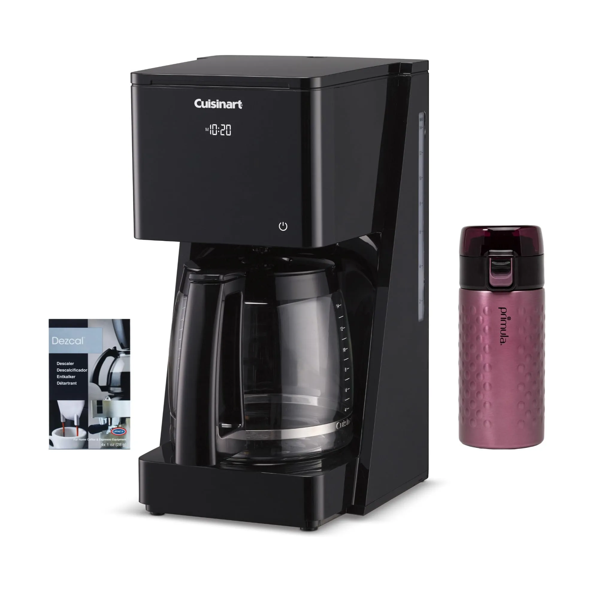 Cuisinart 14-Cup Touchscreen Programmable Coffeemaker Bundle with Tumbler and Descaling Powder