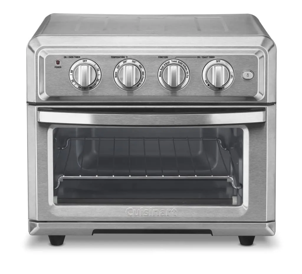 Cuisinart Air Fryer + Convection Toaster Oven TOA-60, Stainless Steel, 7-in-1, Bake, Grill, Broil