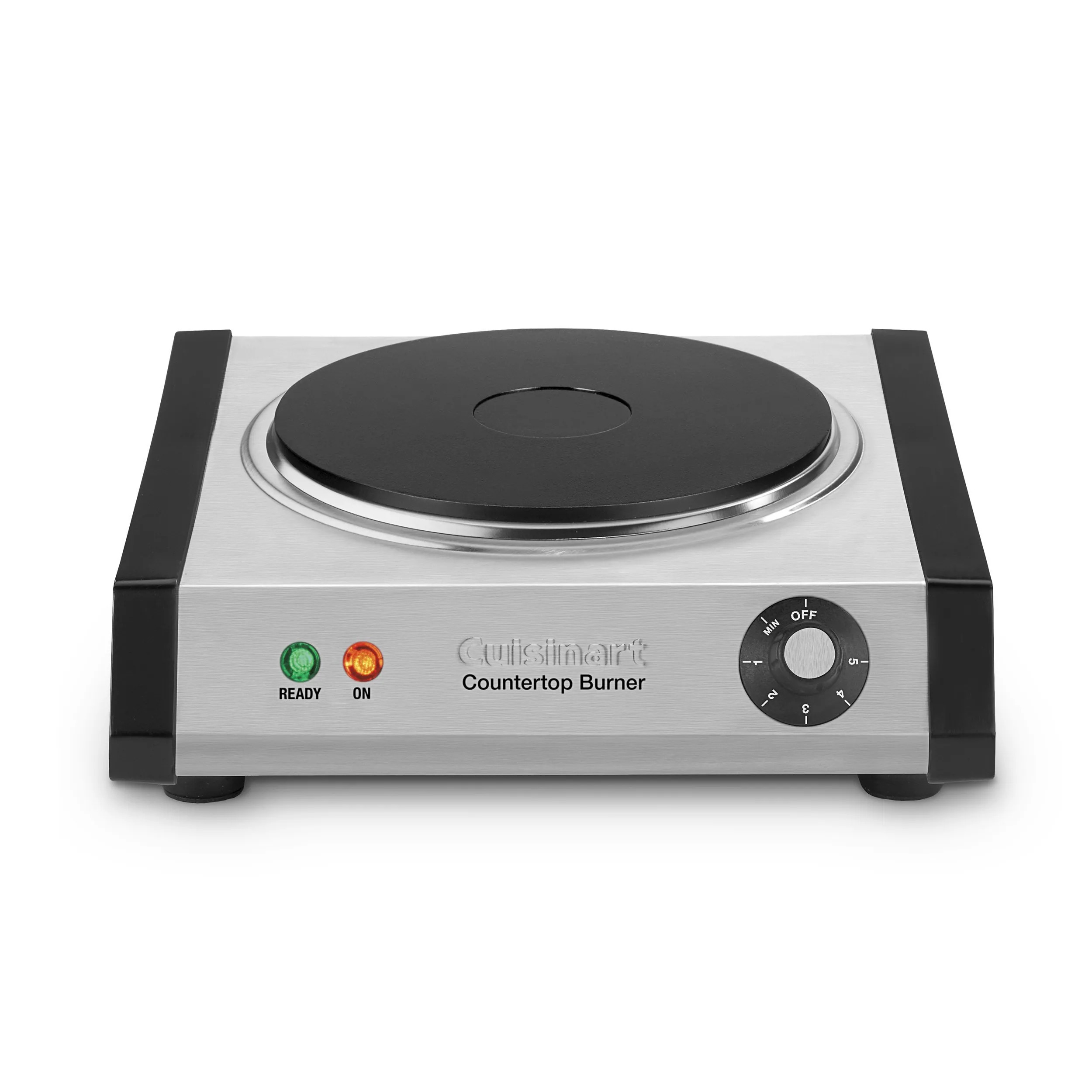 Cuisinart CB-30 Cast-Iron Single Burner, Stainless Steel - Heavy-Duty, 1300 Watts, Adjustable Temp