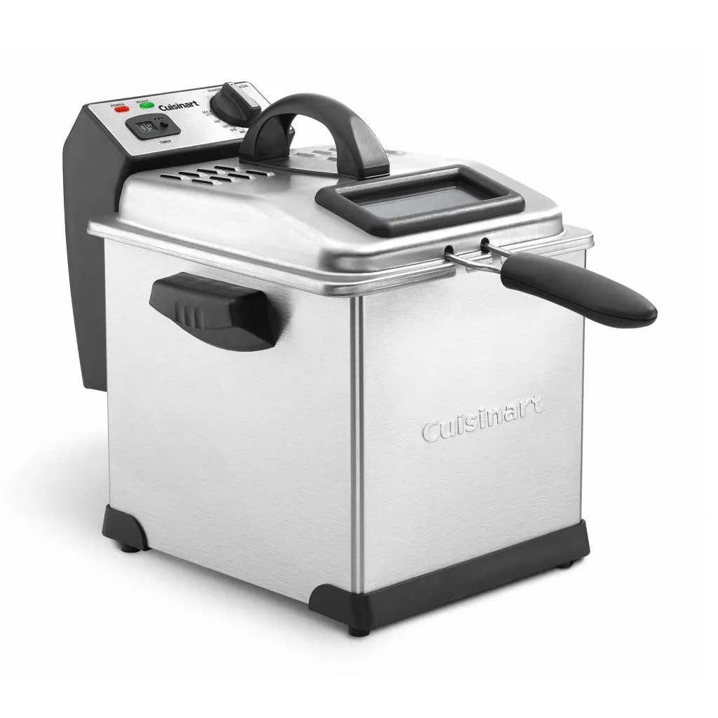 Cuisinart CDF-170 3.4-Quart Deep Fryer, Stainless Steel with Digital Timer & 1800-Watt Heating