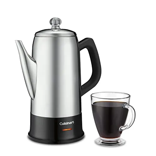 Cuisinart Classic 12-Cup Percolator PRC-12N Stainless Steel Coffee Maker with No-Drip Spout