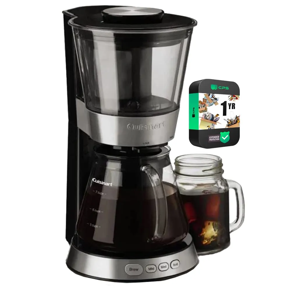 Cuisinart DCB-10FR Automatic Cold Brew Coffeemaker 7-Cup Carafe with 1 Year Enhanced Protection