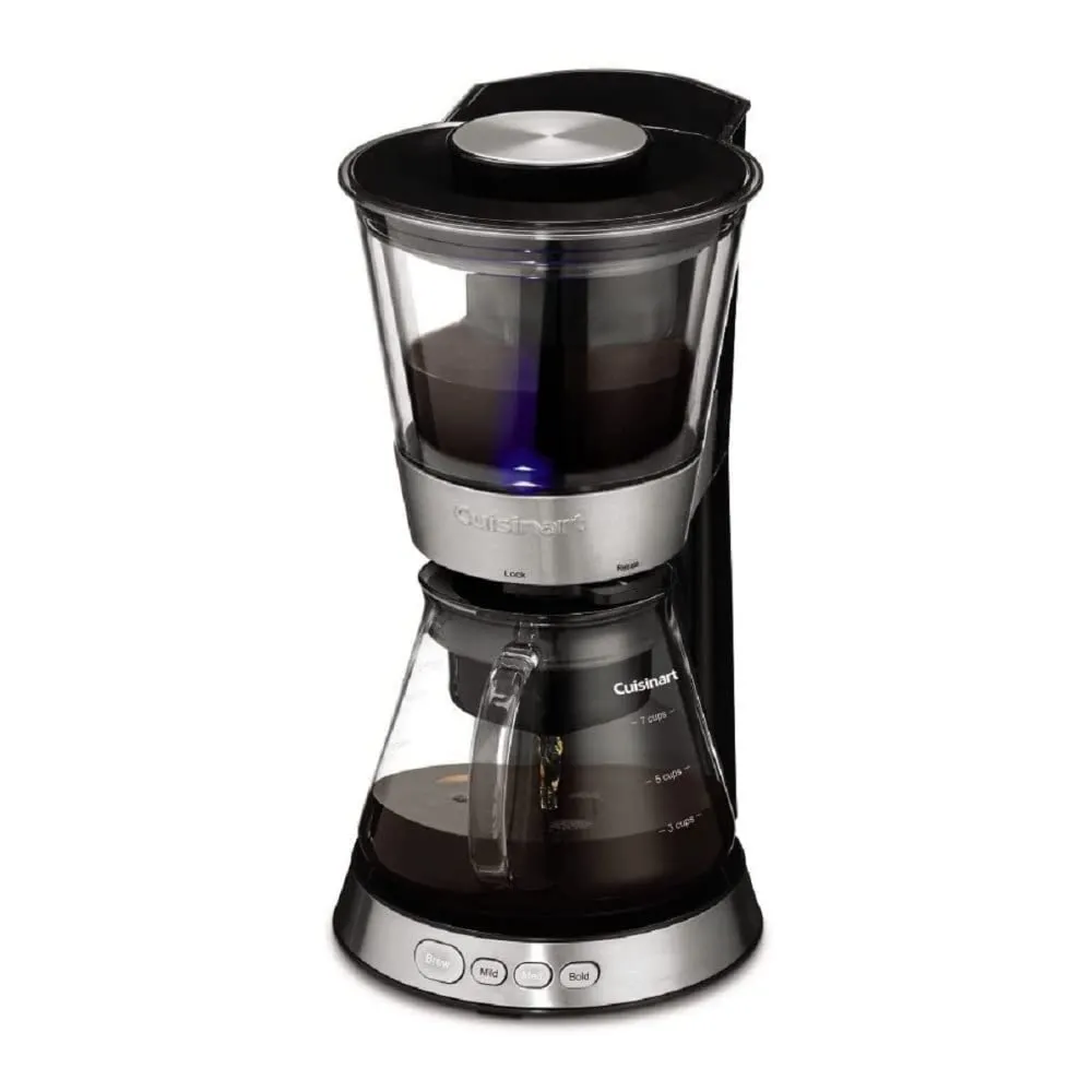 Cuisinart DCB-10P1 Automatic Cold Brew Coffeemaker, 7-Cup Glass Carafe, Silver and Black